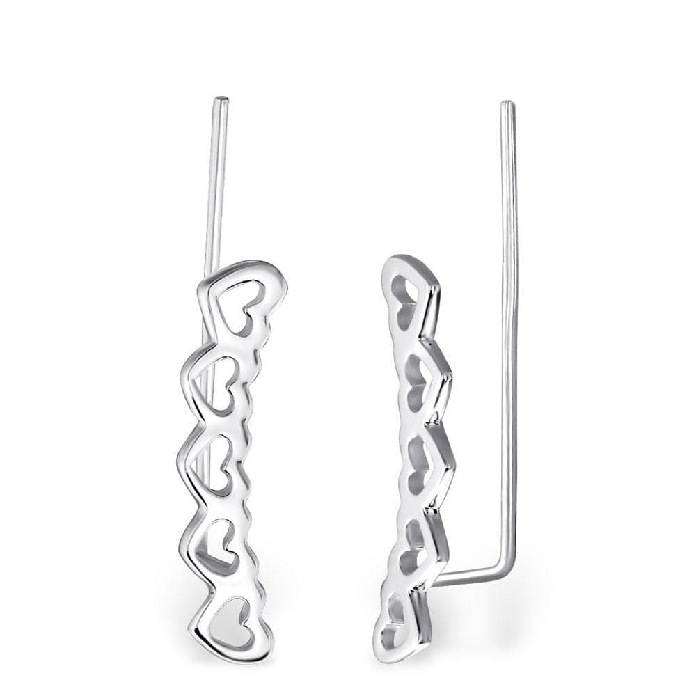 Sterling Silver Heart Ear Cuff