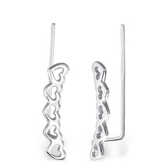 Sterling Silver Heart Ear Cuff