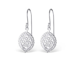 Silver Flower Cut-out Earrings