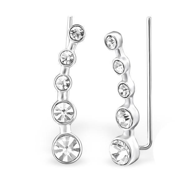 Silver Round Circles Ear Cuff