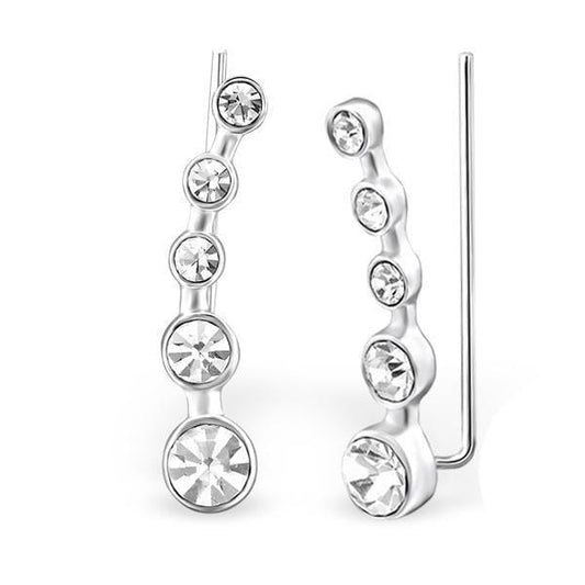 Silver Round Circles Ear Cuff