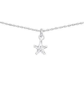 Silver Star Choker with Cubic Zirconia