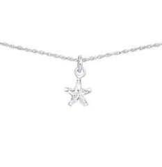 Silver Star Choker with Cubic Zirconia