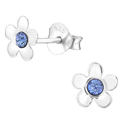 Silver Kids Flower earrings