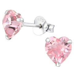 Sterling Silver Heart Stud earrings