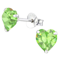 Sterling Silver Heart Stud earrings
