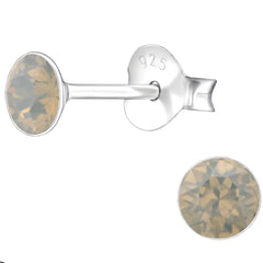 Sterling Silver Round Stud Earrings