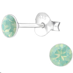 Sterling Silver Round Stud Earrings