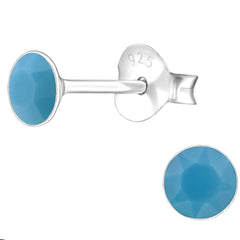 Sterling Silver Round Stud Earrings