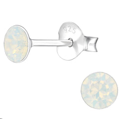 Sterling Silver Round Stud Earrings