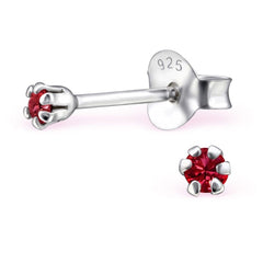 Sterling Silver Round Stud Earrings