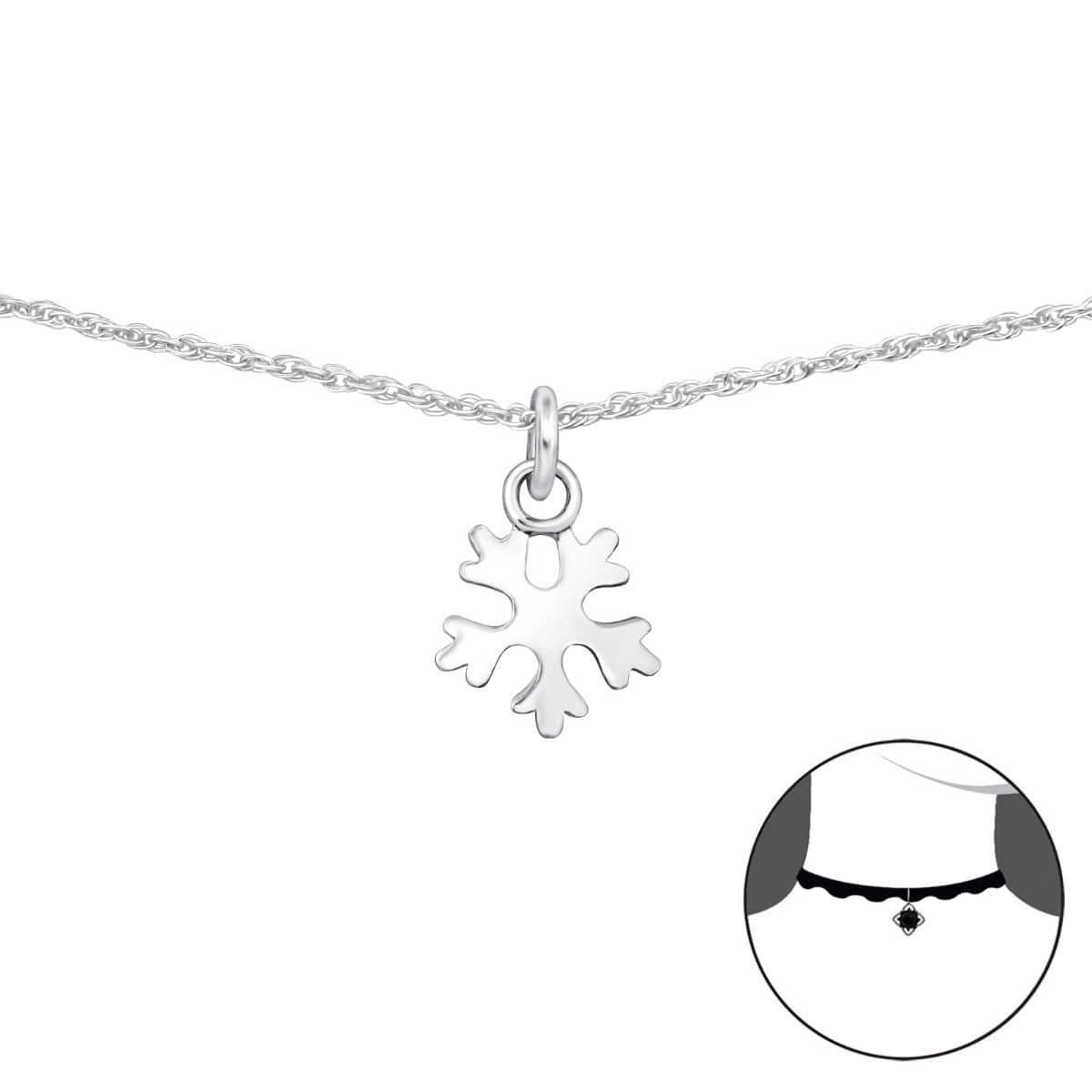 Silver Snowflake Choker