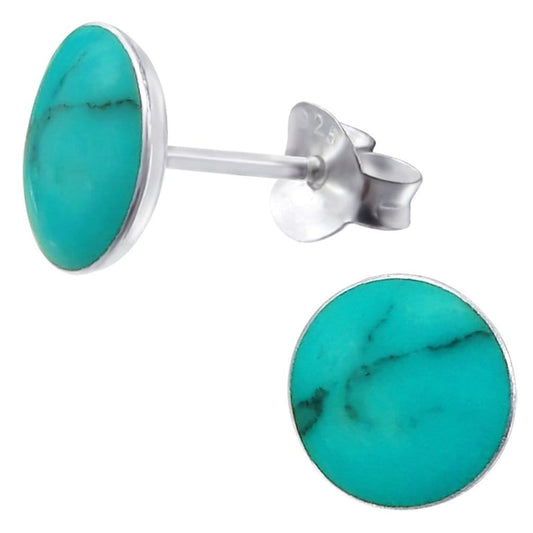 Sterling Silver Shell Stud Earrings