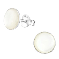Sterling Silver Shell Stud Earrings