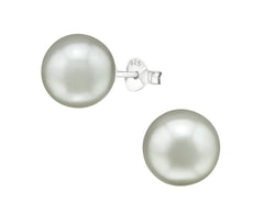 Sterling Silver and Pearl Stud Earrings