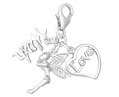 Sterling Silver Fairy Clip on Charm