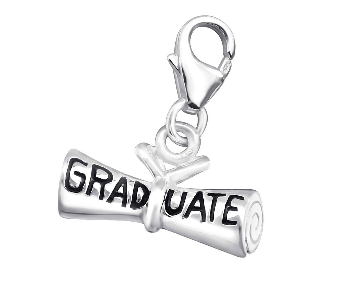 Sterling Silver Graduate Clip on Charm