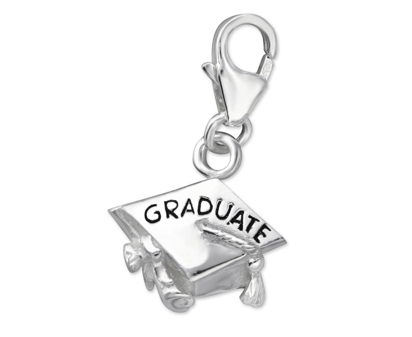 Sterling Silver Graduate Clip on Charm
