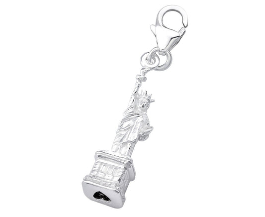Sterling Silver Statue Of Liberty Clip on Charm