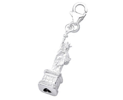 Sterling Silver Statue Of Liberty Clip on Charm