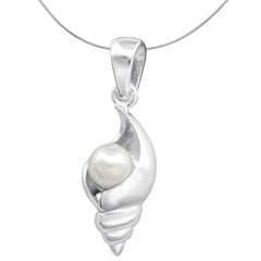 Silver Shell Based Pearl Pendant