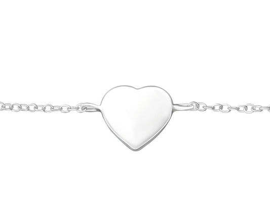 Sterling Silver Heart Bracelet
