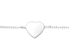 Sterling Silver Heart Bracelet