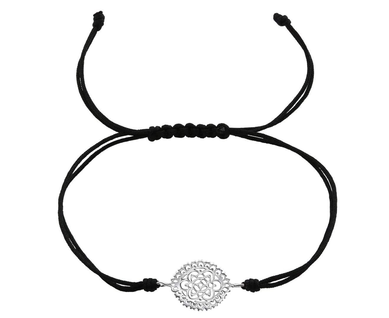 Sterling Silver Filigree Corded Bracelet