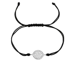 Sterling Silver Filigree Corded Bracelet