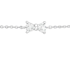 Sterling Silver Cubic Zirconia Bow Bracelet