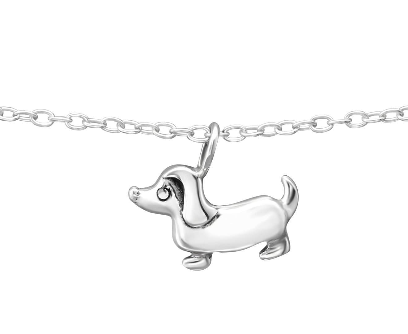 Sterling Silver Dog Anklet