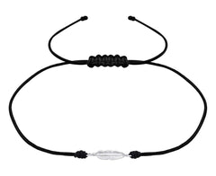 Sterling Silver Feather Corded Bracelet