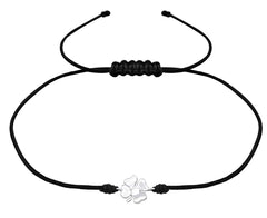 Sterling Silver Clover Corded Bracelet