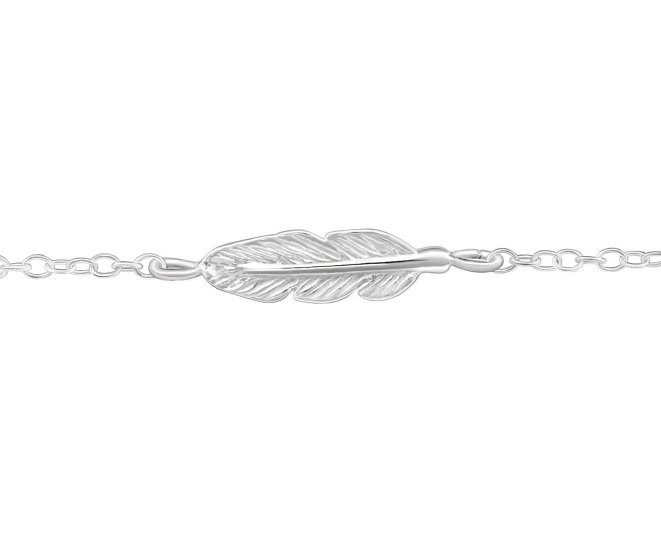 Sterling Silver Feather Bracelet