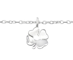 Sterling Silver Shamrock Anklet
