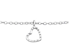 Sterling Silver Heart Anklet