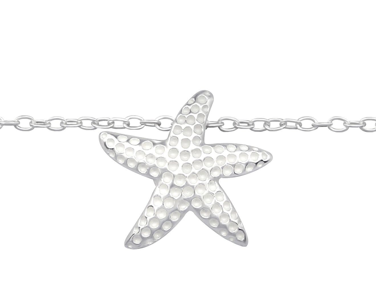 Sterling Silver Starfish Anklet