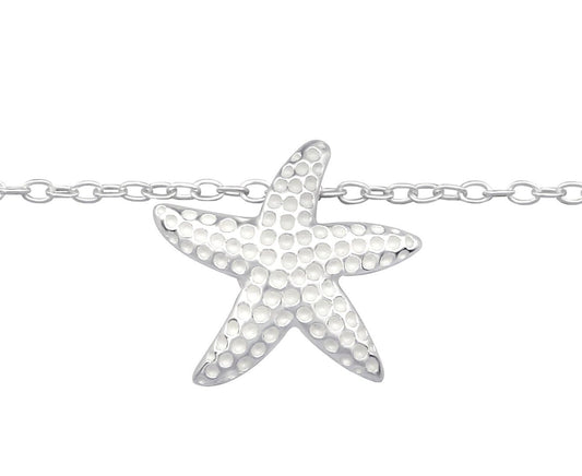 Sterling Silver Starfish Anklet