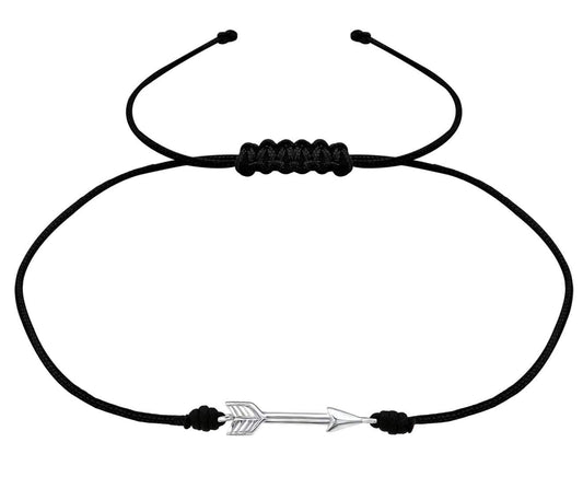 Sterling Silver Arrow Corded Bracelet