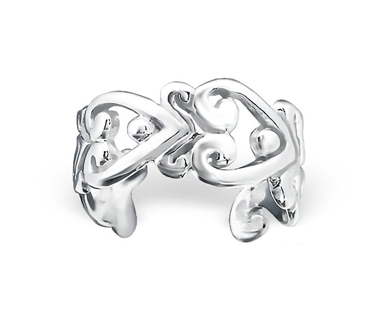 Sterling Silver Heart Ear Cuff