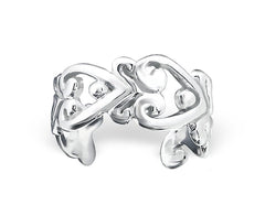 Sterling Silver Heart Ear Cuff