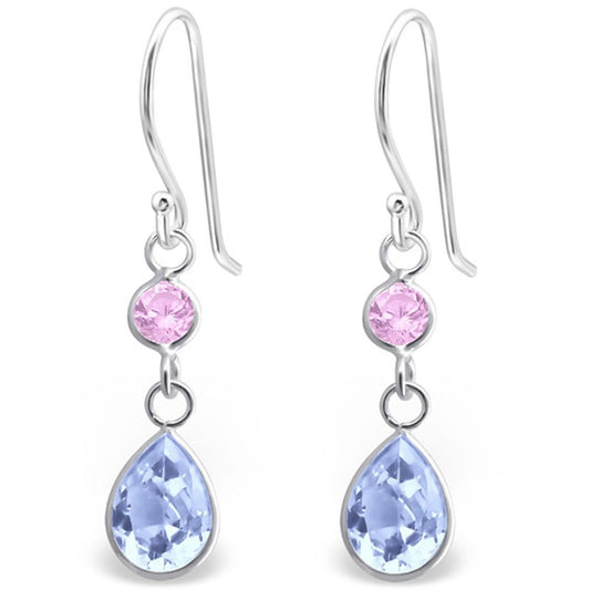 Sterling Silver Cubic Zirconia Hanging earrings