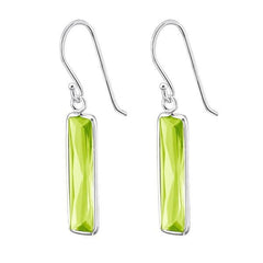 Silver Rectangle Earrings