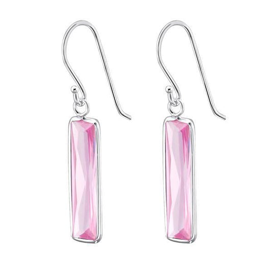 Silver Rectangle Earrings