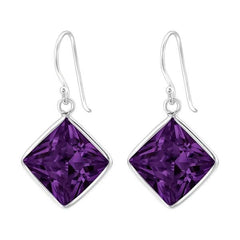 Silver Square Earrings