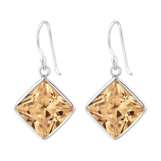 Silver Square Earrings
