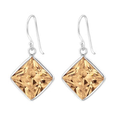 Silver Square Earrings