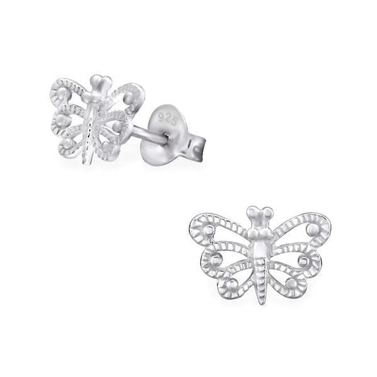 Silver Butterfly Earrings