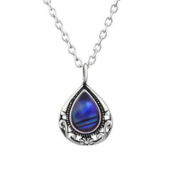 Silver Pear Shaped Necklace