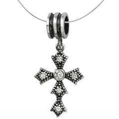 Sterling Silver Hanging Cross Bead